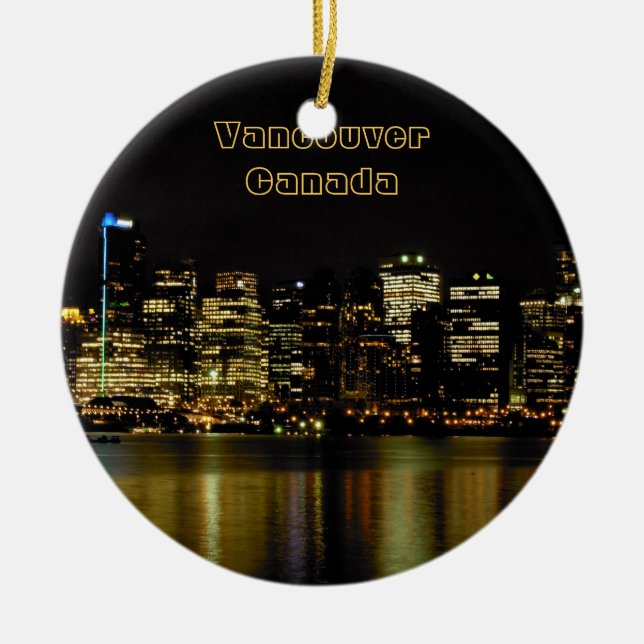 Verzierungs-kundenspezifische Vancouver-Geschenke Keramikornament (Vorne)