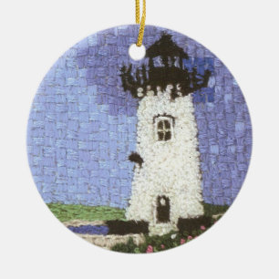 Verzierungs-Martha's Vineyardleuchtturm Keramikornament