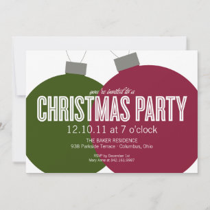 Verzierungs-WeihnachtsParty Einladung