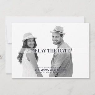 Verzögern Sie die Hochzeit des modernen Fotos Save The Date