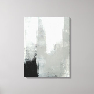 "Verzögerte" graue Abstrakte Kunst Leinwanddruck