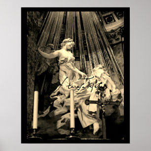 Verzückung der Heiligen Theresa von Avila Bernini Poster
