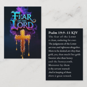 Verzweifelte Darkwave Psalm 19:9–11 KJV Karton Visitenkarte