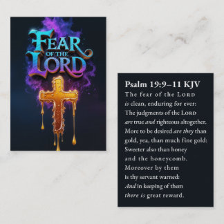 Verzweifelte Darkwave | Psalm 19:9–11 KJV Karton Visitenkarte