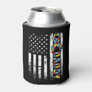 Verzweifelte Retro-Vintage-Amerikanische-Flagge-Au Dosenkühler
