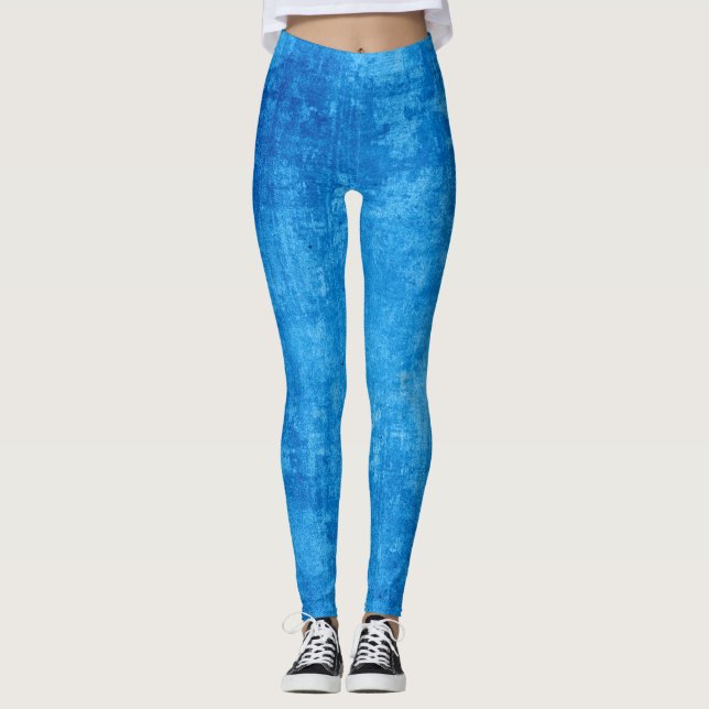 verzweifeltes Azurblau Leggings (Vorderseite)