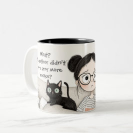 Verzweiflung eines Katzen liebenden Lesers Zweifarbige Tasse