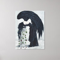 Verzweiflung Gothic Angel Sad Canvas Print