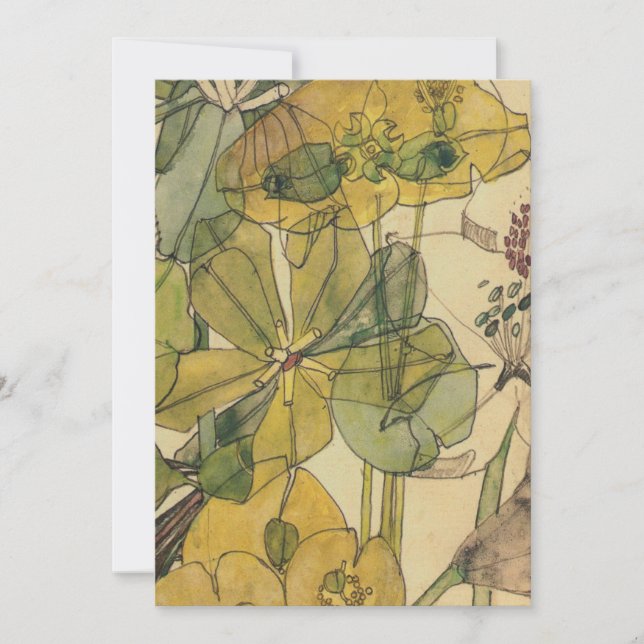 Verzweiflung mit Yham Blume Charles Rennie Mackint Einladung (Vorderseite)