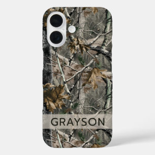 Verzweigungen der Wald Tarnung Personalisiert iPhone 16 Hülle