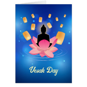 Vesak Day Buddha auf Lotus Lantern Vaisakha