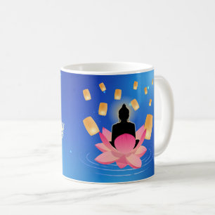 Vesak Day Buddha auf Lotus Lantern Vaisakha Kaffeetasse