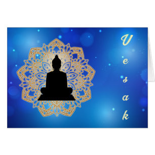 Vesak Day Buddha und Mandala Vaisakha Purnima