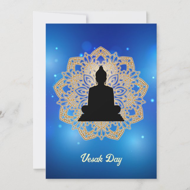 Vesak Day Buddha und Mandala Vaisakha Purnima (Vorderseite)