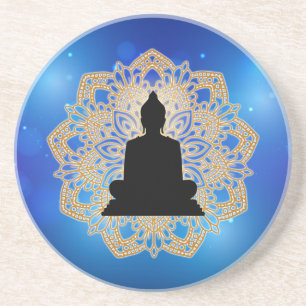 Vesak Day Buddha und Mandala Vaisakha Purnima Getränkeuntersetzer