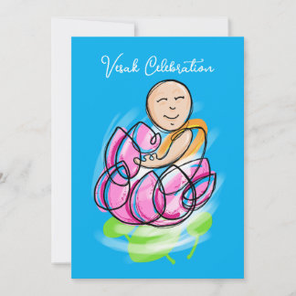 Vesak Lotus Mönch Zen Einladung