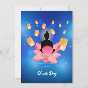 Vesak-Tag Buddha auf Lotus-Laterne Vaisakha