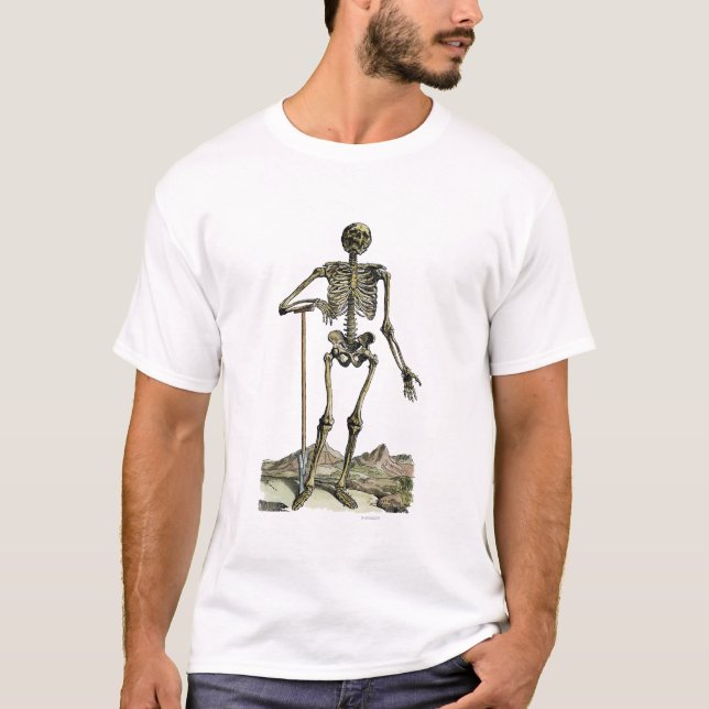 Vesalius: Skelettartiges System T-Shirt (Vorderseite)
