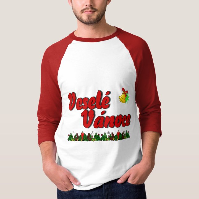 Veselé Vánoce - frohe Weihnachten auf Tschechen! T-Shirt (Vorderseite)