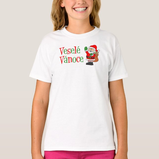 Vesele Vanoce Tschechischer WeihnachtsWeihnachtsfe T-Shirt (Vorderseite)