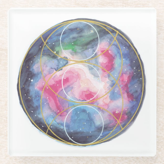 Vesica Pisces coaster Glasuntersetzer (Vorderseite)