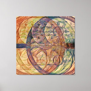 Vesica Piscis 369   RYB, Red Yellow Blue Leinwanddruck