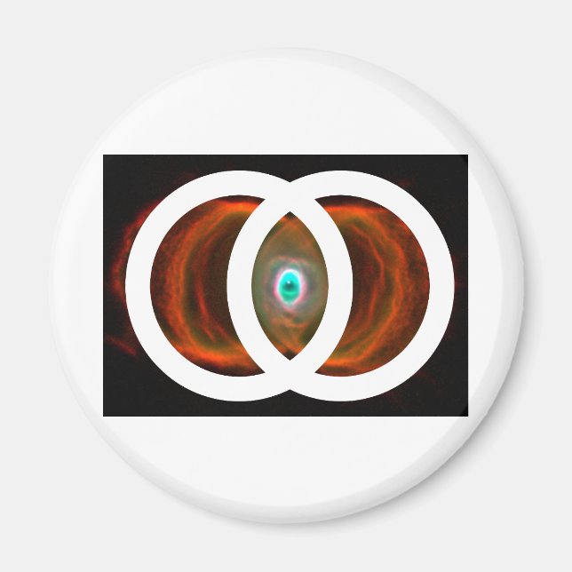 Vesica Piscis Hourglasnebel Magnet (Vorne)