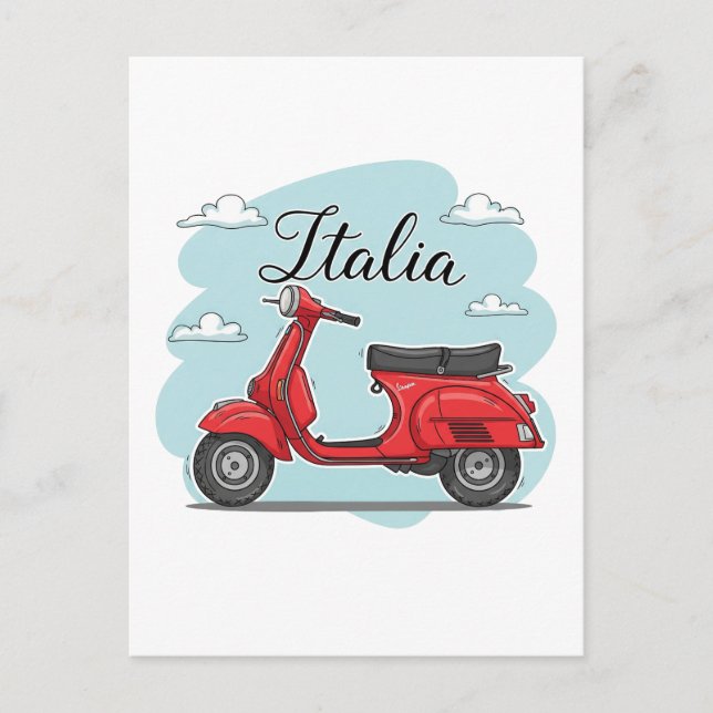 Vespa Postkarte (Vorderseite)