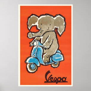 Vespa Roller Vintage 1954 Vespa Italien Werbung Poster