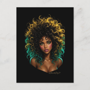 Vespera Kane Couture Midnight Locken Postkarte
