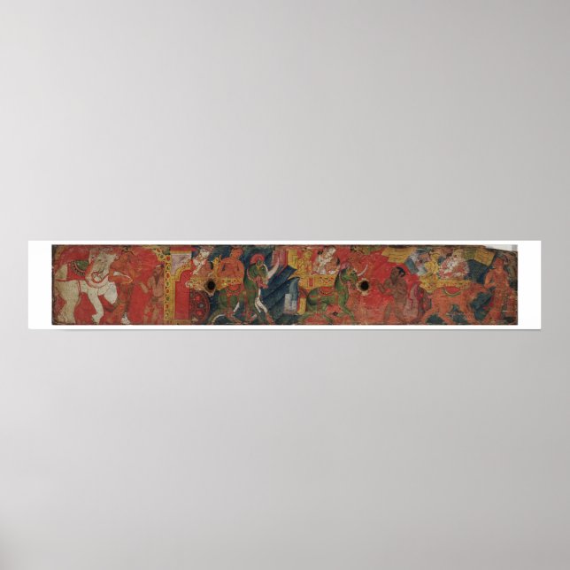 'Vessnatara Jataka', aus einem Manuskript-Cover, P Poster (Vorne)