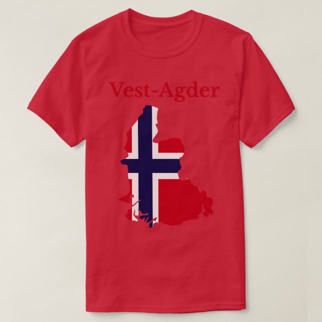 Vest Agder Landkreis Norwegen T-Shirt (Design vorne)