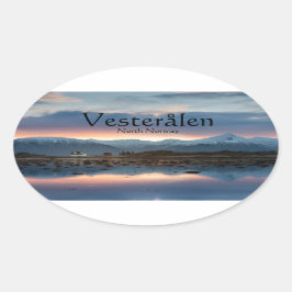 Vesteralen Norwegen Souvenir Ovaler Aufkleber