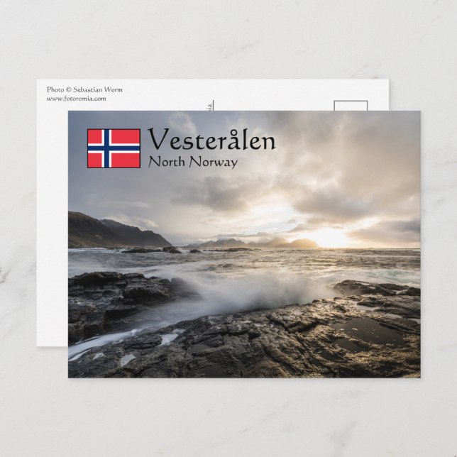 Vesterinseln Norwegen Postkarte (Vorne/Hinten)