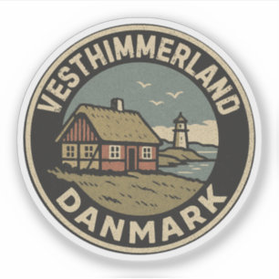 Vesthimmerland, Dänemark Danmark Aufkleber