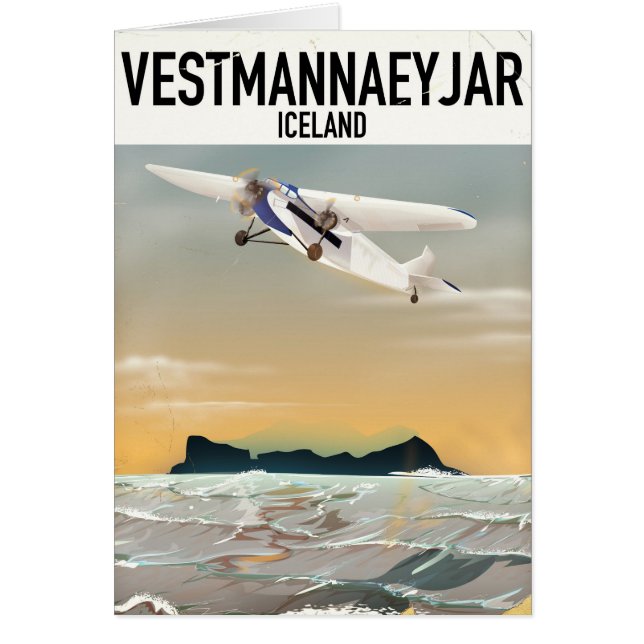 Vestmannaeyjar Island Reiseplakat. (Vorne)