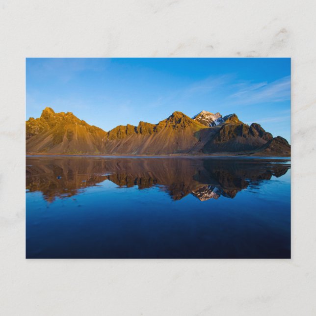 Vestrahorn Mountain Island Postkarte (Vorderseite)
