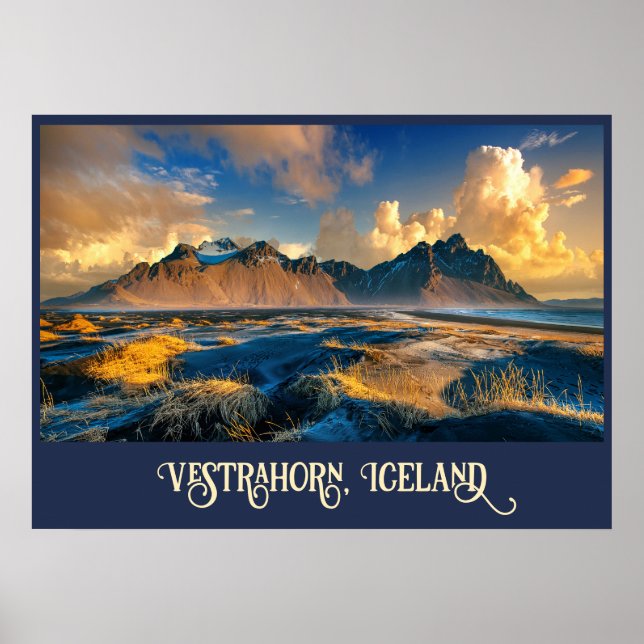 Vestrahorn Mountains, Island Poster (Vorne)