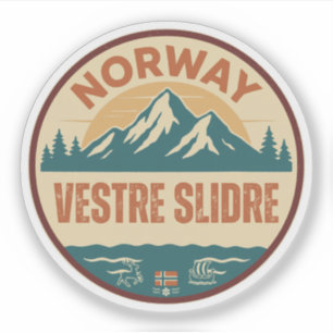 Vestre Slidre, Norge Norwegen Aufkleber
