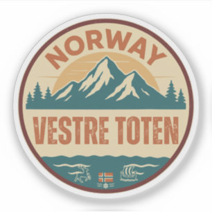 Vestre Toten, Norge Norwegen Aufkleber