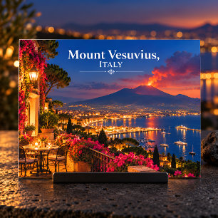 Vesuv Italien Nacht Vulkan Landschaft Reise P Postkarte