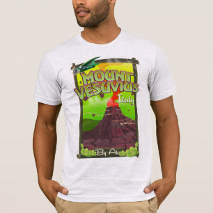 Vesuv Italienischer Cartoon-Vulkan T-Shirt