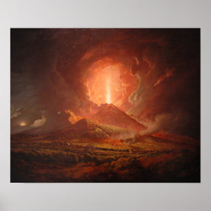 Vesuv von Portici, Joseph Wright of Derby Poster