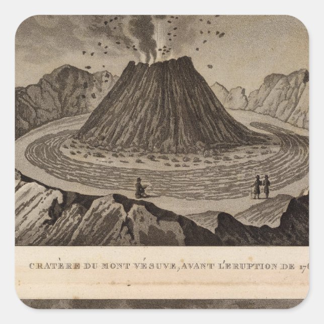 Vesuve, Dolomieu Quadratischer Aufkleber (Vorderseite)