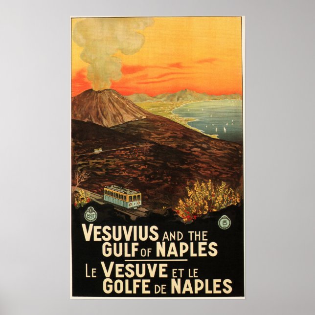 VESUVIUS und der Golf von Neapel ENIT Italien Urla Poster (Vorne)