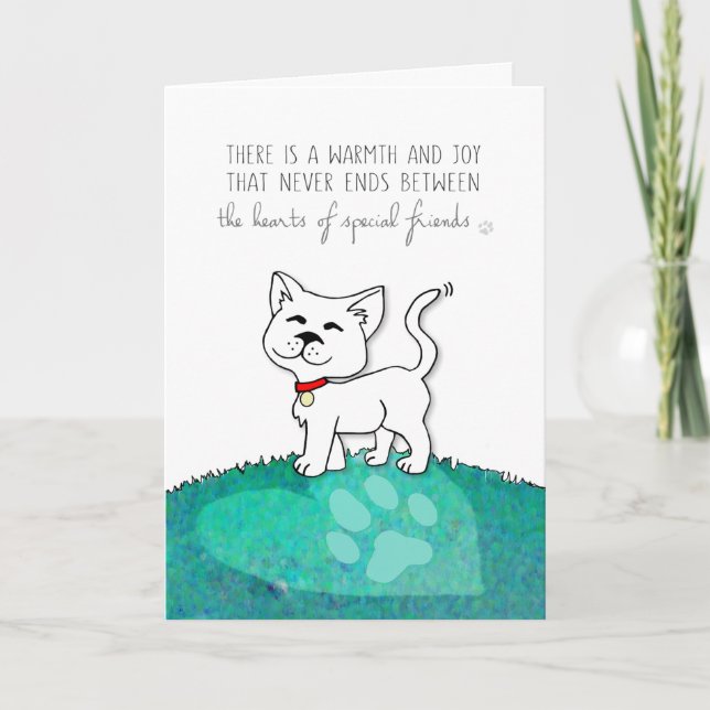Vet & Business Cat Sympathy Card - Wärme & Freude Karte (Vorderseite)