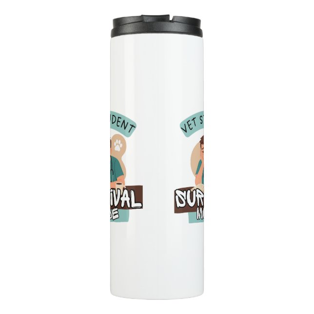 Vet Student Survival Mode – Vet Student Design Thermosbecher (Rückseite)