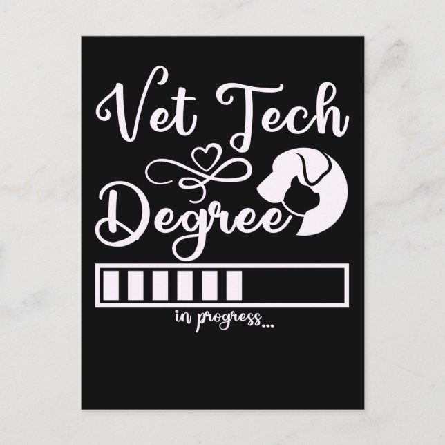 Vet Tech Degree Loading Future Veterinary Postkarte (Vorderseite)