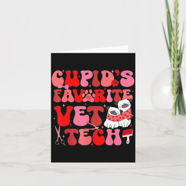 Vet Tech Valentines Day Veterinary Vet Student Vet Karte (Vorderseite)