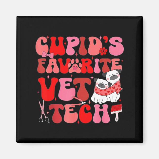 Vet Tech Valentines Day Veterinary Vet Student Vet Magnet (Vorne)